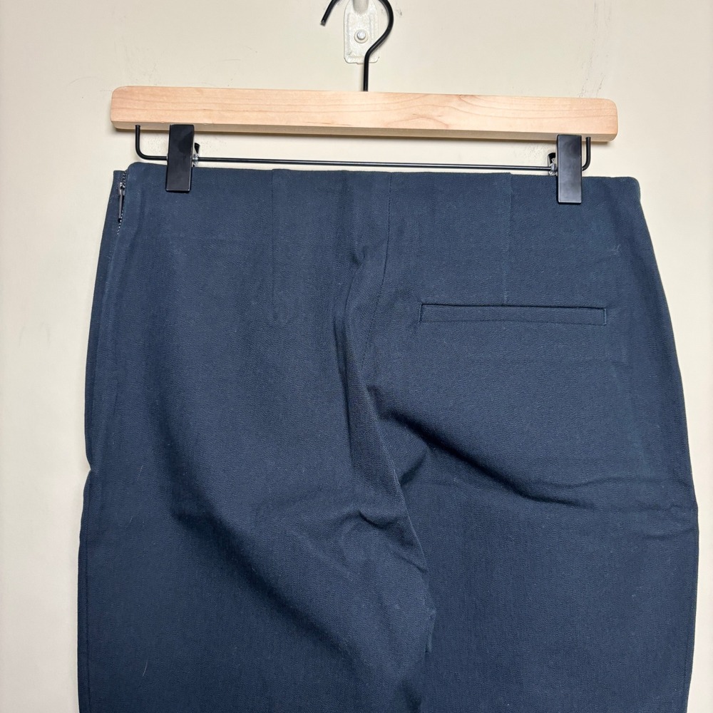 COS Navy Blue High Waisted Stretch Side Zip Ankle Work Trouser Pants Womens 8 US - Picture 6 of 9